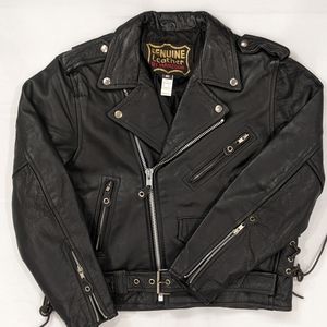 Vintage Manzoor Echtes Leder Genuine Leather Motorcycle Casual Medium-40 Jacket